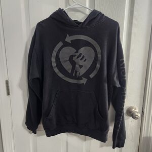 Rise Against hoodie punk rock alternative band sweatshirt black men medium